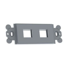 2 Port Flat Rectangular Sloped Faceplate International Gray NK2RMFIG