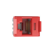 1 Slot 8 Position 8 Wire Unshielded Jack Module Red NK688MRD