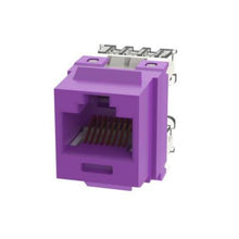 1 Slot 8 Position 8 Wire Punchdown Unshielded Keystone Jack Module Violet NK688MVL