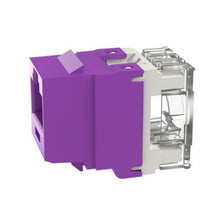 1 Slot 8 Position 8 Wire Punchdown Unshielded Keystone Jack Module Violet NK688MVL