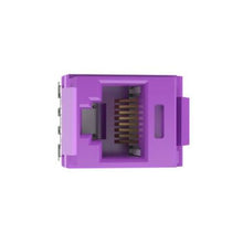 1 Slot 8 Position 8 Wire Punchdown Unshielded Keystone Jack Module Violet NK688MVL