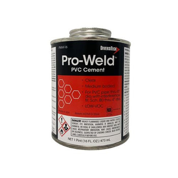 16 oz Premium Medium Bodied PVC Conduit Cement Clear PWM-16
