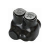 Insulated 2 Port Offset Dual Entry Electrical Splice Connector Black 97050
