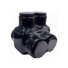 Heavy Duty Dual Entry Insulated Electrical Connector With Set Screws Black 97122