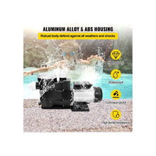 High Power Single Speed 2.5 HP Above Ground Swimming Pool Pump System