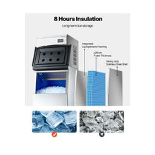 Commercial Ice Maker System 450 lbs/24H with Stainless Steel Storage Unit 250 lb Ice Storage