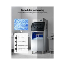 Commercial Ice Maker System 450 lbs/24H with Stainless Steel Storage Unit 250 lb Ice Storage