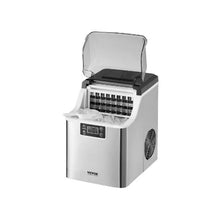 Portable 3 Size Options and Ice Basket Stainless Steel Ice Maker with 15-Minute Ice Production 45 Lbs/24H