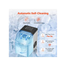 Portable 3 Size Options and Ice Basket Stainless Steel Ice Maker with 15-Minute Ice Production 45 Lbs/24H