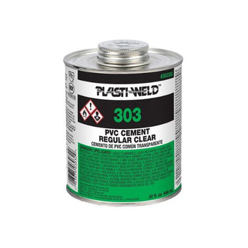 32 oz 303 Series Quick Set Clear PVC Cement Liquid for Pipe And Fittings Clear G30336S