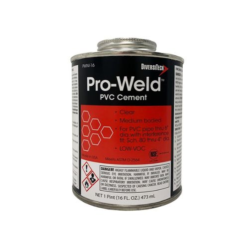 128 oz Premium Heavy Duty PVC Pipe Cement For Electrical Applications Clear PWM-G