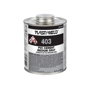 1 Quart Medium Bodied PVC Pipe & Fittings Cement Gray G40336S