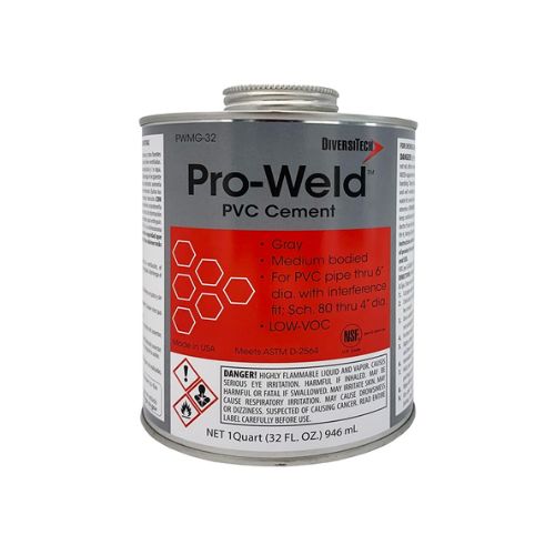 128 oz Medium Bodied PVC Pipe & Fittings Cement Gray PWMG-G