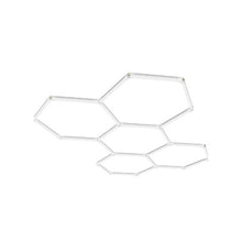 Ultra Bright 26400LM Modular Hexagon LED Garage Ceiling Lighting 5 Grid System