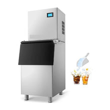Commercial 360LB/24H Ice Maker Machine with 250LB Stainless Steel Storage Bin