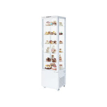 278L Square Pastry Display Case 5 Shelf Refrigerated Cake Display Cooler with LED Lighting