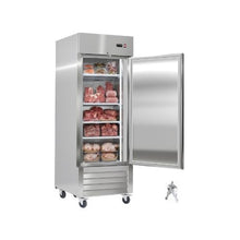 29 Inch Commercial Reach In Upright Freezer 22 Cu.Ft. Single Door Stainless Steel with Auto-Defrost & Adjustable Shelves