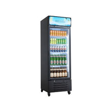 Single Door Commercial Display Refrigerator, 15.9 Cu.Ft / 450L Beverage Merchandiser Cooler with Illuminated Light Box Adjustable Shelving & Soft LED Lighting