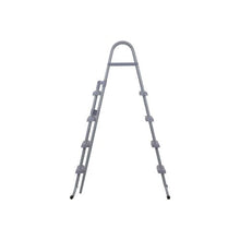 52-Inch 4-Step A-Frame Above-Ground Pool Ladder Steel Swimming Pool Stairs with Wide Non-Slip Steps 300 lb Capacity, Gray