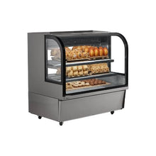 505L Refrigerated Bakery Display Showcase 18 Cu.Ft. Commercial Glass Display Case with LED Lighting Downdraft Cooling & Casters