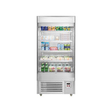 Commercial Air Curtain Display Cooler 18.4 Cu.Ft. Open Shelf Refrigerator for Stores & Restaurants