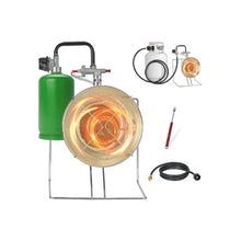 Adjustable 18,000 BTU Single Head Propane Radiant Heating Burner for Garage, Patio, and Outdoor Use