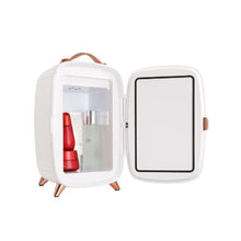 Compact 6L Luxury Cosmetic Refrigerator with LED Lighting Mirror for Skincare, Masks & Drinks