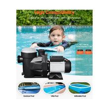 Premium 2.5 HP 220V 3450 RPM Single-Speed Swimming Pool Pump for Above Ground Pools