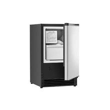 Compact 15 Lb/24H Built-In Under Counter Ice Maker with Reversible Stainless Steel Door for Commercial Home Kitchen