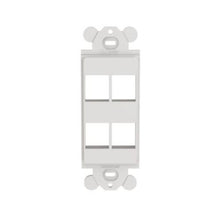 4 Port Rectangular Screw Mount Module Frame White NK4RMFWH