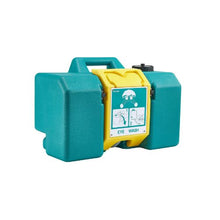 8-Gallon Portable Emergency Eyewash Station, Dual Spray Nozzles, OSHA & ANSI Compliant Wall-Mount or Flat-Surface Green
