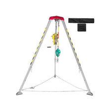Heavy Duty Confined Space Tripod Rescue Kit with 1,800 lbs Winch, 8 ft Support Legs & 98 ft Cable for Rescue Operations