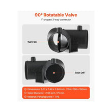 3 Inch 5KW–8KW Diesel Heater Air Duct Vent Kit with Dual Outlet Pipes and Y Connector