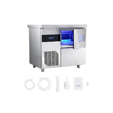 132 LBS/24H High Capacity Automatic Stainless Steel Ice Maker Machine for Restaurant & Food Service
