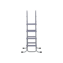 52-Inch 4-Step A-Frame Above-Ground Pool Ladder Steel Swimming Pool Stairs with Wide Non-Slip Steps 300 lb Capacity, Gray