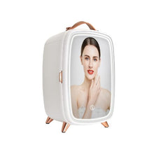 Compact 6L Luxury Cosmetic Refrigerator with LED Lighting Mirror for Skincare, Masks & Drinks
