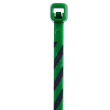 Cross Section Miniature Striped Premium Cable Tie Green With Violet PLT1M-L5-7 (Pack of 50)