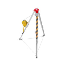 Heavy Duty 2600 lbs Confined Space Tripod Rescue Kit 8 ft Adjustable Legs 98 ft Cable, Winch, Safety Harness & Storage Bag
