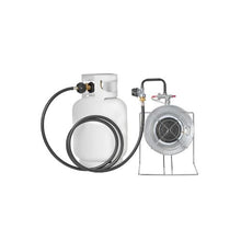 Adjustable 18,000 BTU Single Head Propane Radiant Heating Burner for Garage, Patio, and Outdoor Use