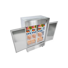 Heavy Duty 54 Inch Commercial Reach-In Refrigerator 43.2 Cu.Ft Double Door Stainless Steel Refrigerator