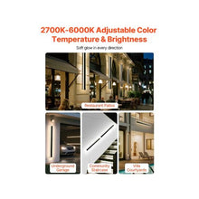 47.2 Inch Long Strip Modern Decorative Adjustable Warm to Cool Outdoor Wall Light Fixture