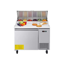 44 Inch Single Door Commercial Salad Prep Table with 11 Cu.Ft Refrigerated Storage