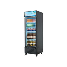 Single Door Commercial Display Refrigerator, 15.9 Cu.Ft / 450L Beverage Merchandiser Cooler with Illuminated Light Box Adjustable Shelving & Soft LED Lighting