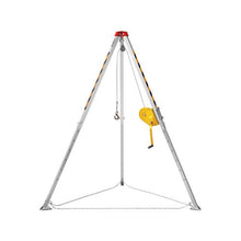 Heavy Duty 2600 lbs Confined Space Tripod Rescue Kit 8 ft Adjustable Legs 98 ft Cable, Winch, Safety Harness & Storage Bag