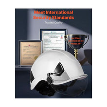 Type 1 Class C Industrial Safety Helmet with Visor ANSI/ISEA Z89.1 ABS Hard Hat with 6-Point Ratchet Suspension Adjustable Vented Construction Helmet