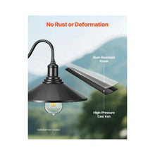 E26 Bulb Farmhouse Metal Barn Style Gooseneck Outdoor Wall Light Black 2 Pack