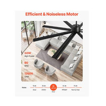 High Airflow 84 Inch Aluminum Blade Ceiling Fan with Remote Control for Patio & Living Room