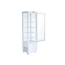 278L Square Pastry Display Case 5 Shelf Refrigerated Cake Display Cooler with LED Lighting