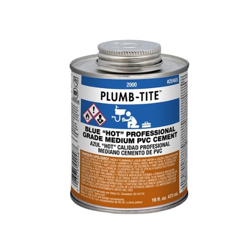 16 oz Quick Dry PVC Cement For Wet Applications Blue G2046S