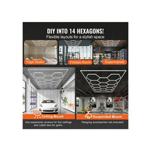 6500K 14 Grid Systems Ultra Brigh Honeycomb LED Garage Ceiling Lighting Fixture Kit